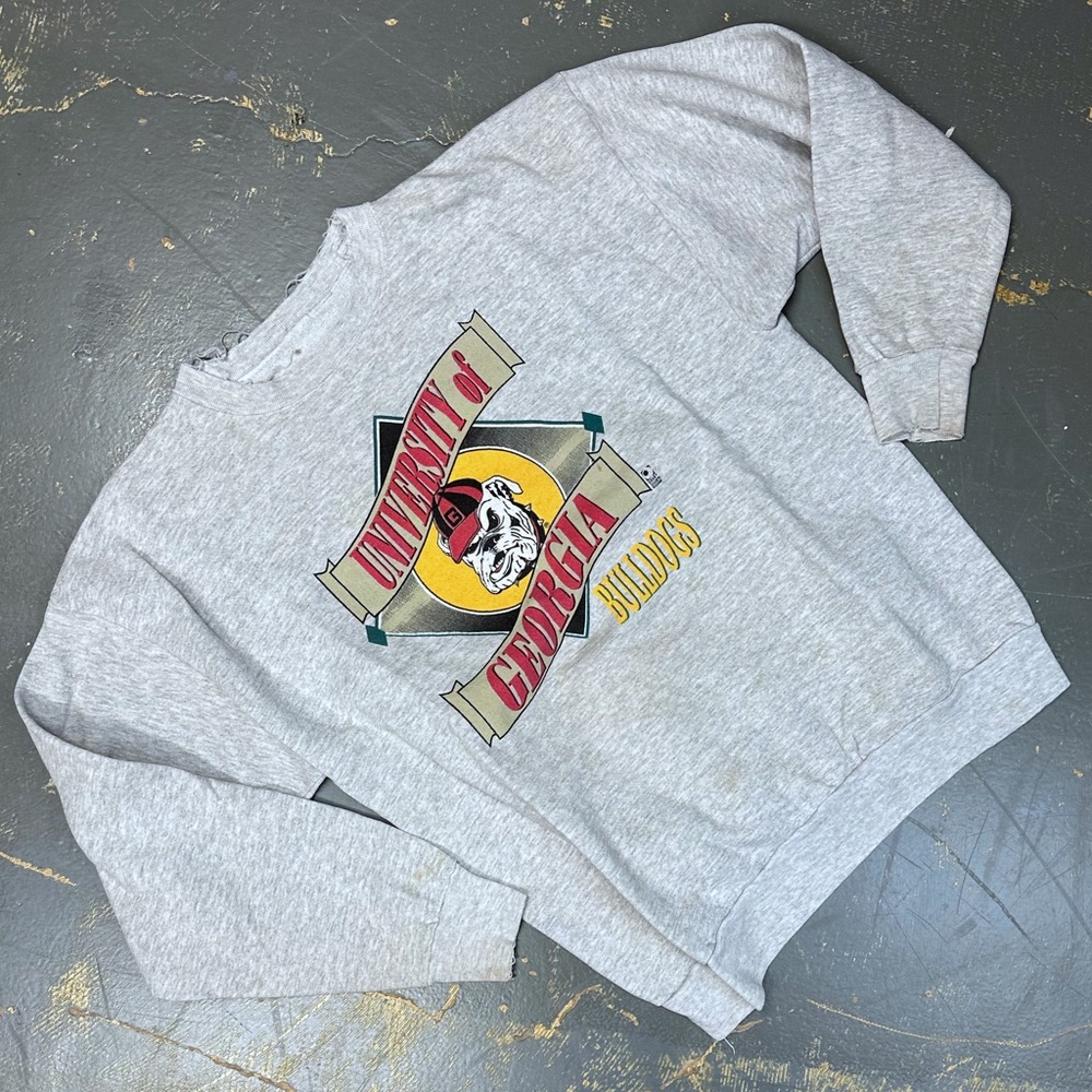 Georgia Bulldogs Pull Over Crew Neck Sweater NCAA XL Football University